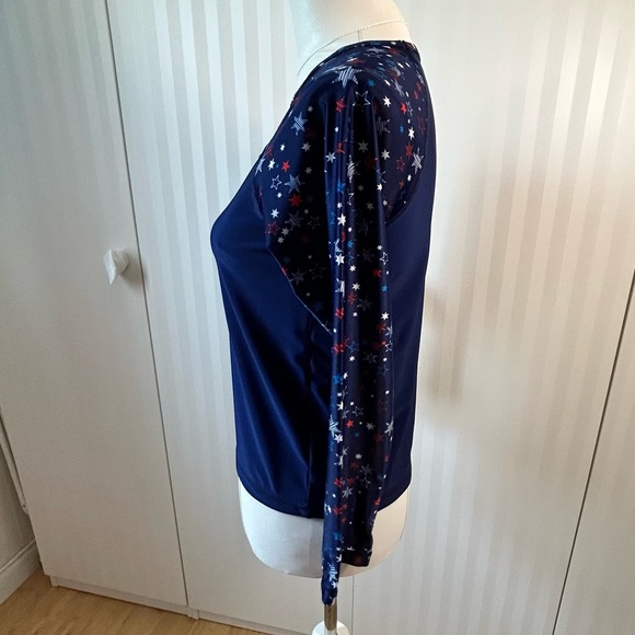 Speedo Girls' Long Sleeve Color Block UPF 50 Rash Guard  XL - Picture 2 of 9